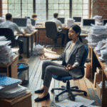 respiração antiestresse no escritório